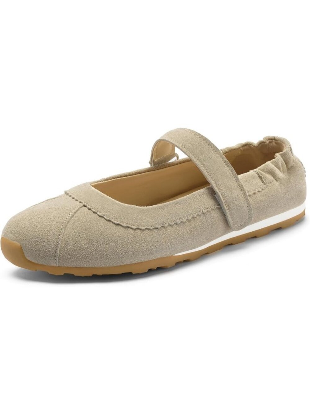 Stylish Women's Mary Jane Ballet Sneakers - Flat Casual Walking Shoes, Dressy